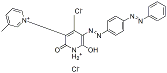 1',2'-dihydro-6'-hydroxy-3,4'-dimethyl-2'-oxo-5'-[[4-(phenylazo)phenyl]azo]-1,3'-bipyridinium chloride CAS#: 75199-20-1