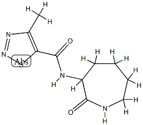 1,2,3-Thiadiazole-5-carboxamide,N-(hexahydro-2-oxo-1H-azepin-3-yl)-4- CAS#: 700815-64-1