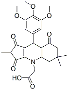 1,2,3,5,6,7,8,9-Octahydro-9-(3,4,5-trimethoxyphenyl)-2,6,6-trimethyl-1,3,8-trioxo-4H-cyclopenta[b]quinoline-4-acetic acid CAS#: 78050-79-0