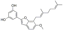 1,3-Benzenediol, 5-(7-((2E)-3,7-dimethyl-2,6-octadienyl)-6-methoxy-2-b enzofuranyl)- CAS#: 79295-49-1