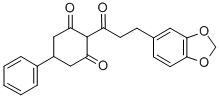 1,3-Cyclohexanedione, 2-(3-(1,3-benzodioxol-5-yl)-1-oxopropyl)-5-pheny l- CAS#: 77053-97-5