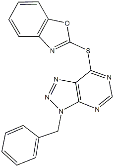 1,3-benzoxazol-2-yl 3-benzyl-3H-[1,2,3]triazolo[4,5-d]pyrimidin-7-yl sulfide CAS#: 722456-31-7