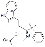 1,3,3-trimethyl-2-[2-(2-methyl-1H-indol-3-yl)vinyl]-3H-indolium acetate CAS#: 72089-18-0