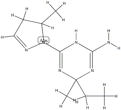 1,3,5-Triazin-2-amine,6-(4,5-dihydro-5-methyl-1H-pyrazol-1-yl)-4-ethyl-1,4-dihydro-4-methyl-(9CI) CAS#: 731753-52-9