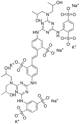 1,4-Benzenedisulfonic acid, 2,2'-[1,2-ethenediylbis[( 3-sulfo-4,1-phenylene)imino[6-[bis(2-hydroxypropyl )amino]-1,3,5-triazine-4,2-diyl]imino]]bis-, potassium sodium salt CAS#: 75790-89-5