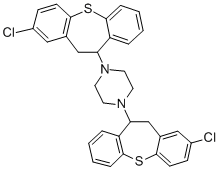 1,4-Bis(2-chloro-10,11-dihydrodibenzo(b,f)thiepin-10-yl)piperazine CAS#: 73225-62-4