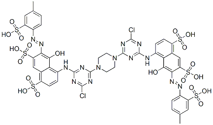 1,4-Bis[4-chloro-6-[8-hydroxy-7-(4-methyl-2-sulfophenylazo)-4,6-disulfo-1-naphtylamino]-1,3,5-triazin-2-yl]piperazine CAS#: 79554-06-6
