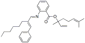 1,5-dimethyl-1-vinyl-4-hexenyl 2-[[2-(phenylmethylene)octylidene]amino]benzoate CAS#: 72928-45-1