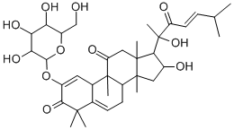 19-Nor-9-beta,10-alpha-lanosta-1,5,23-triene-3,11,22-trione, 16-alpha, 20-dihydroxy-2-(beta-D-glucopyranosyloxy)-9-methyl- CAS#: 74080-86-7