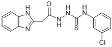1H-Benzimidazole-2-acetic acid, 2-(((3-chlorophenyl)amino)thioxomethyl )hydrazide CAS#: 78772-38-0