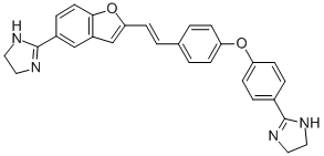 1H-Imidazole, 4,5-dihydro-2-(4-(4-(2-(5-(4,5-dihydro-1H-imidazol-2-yl) -2-benzofuranyl)ethenyl)phenoxy)phenyl)- CAS#: 73819-62-2