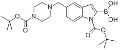 1H-Indole-1-carboxylic acid, 2-borono-5-[[4-[(1,1-dimethylethoxy)carbonyl]-1-piperazinyl]methyl]-, 1-(1,1-dimethylethyl) ester CAS#: 771477-41-9