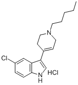 1H-Indole, 5-chloro-3-(1-pentyl-1,2,3,6-tetrahydro-4-pyridinyl)-, mono hydrochloride CAS#: 79931-39-8
