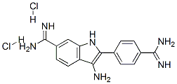 1H-Indole-6-carboximidamide, 3-amino-2-(4-(aminoiminomethyl)phenyl)-,  dihydrochloride CAS#: 74027-82-0