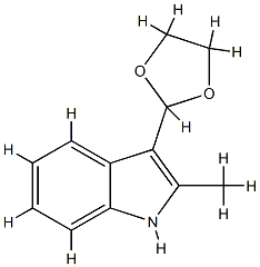 1H-Indole,3-(1,3-dioxolan-2-yl)-2-methyl-(9CI) CAS#: 773094-30-7