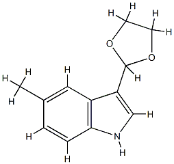 1H-Indole,3-(1,3-dioxolan-2-yl)-5-methyl-(9CI) CAS#: 773094-42-1