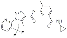 1H-Pyrazole-4-carboxaMide, N-[5-[(cyclopropylaMino)carbonyl]-2-Methylphenyl]-5-Methyl-1-[3-(trifluoroMethyl)-2-pyridinyl]- CAS#: 796069-97-1