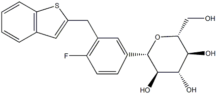 (1S)-1,5-Anhydro-1-C-[3-[(1-benzothiophen-2-yl)methyl]-4-fluorophenyl]-D-glucitol CAS#: 761423-87-4
