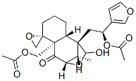(1S,4S,5aS,6R,9aR,10S)-1-[(S)-2-Acetoxy-2-(3-furyl)ethyl]-5a-(acetoxymethyl)-1,2,7,8,9,9a-hexahydro-2-hydroxy-10-methylspiro[1,4-methano-3-benzoxepine-6(4H),2'-oxiran]-5(5aH)-one CAS#: 77984-53-3