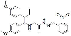 2-[1,2-bis(4-methoxyphenyl)butylamino]-N-[(2-nitrophenyl)methylideneam ino]acetamide CAS#: 77579-68-1