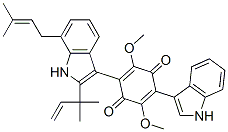 2-(1H-Indol-3-yl)-5-[2-(1,1-dimethyl-2-propenyl)-7-(3-methyl-2-butenyl)-1H-indol-3-yl]-3,6-dimethoxy-2,5-cyclohexadiene-1,4-dione CAS#: 78708-36-8