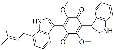 2-(1H-Indol-3-yl)-5-[7-(3-methyl-2-butenyl)-1H-indol-3-yl]-3,6-dimethoxy-2,5-cyclohexadiene-1,4-dione CAS#: 78708-38-0
