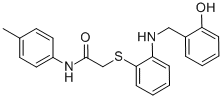 2-((2-[(2-HYDROXYBENZYL)AMINO]PHENYL)SULFANYL)-N-(4-METHYLPHENYL)ACETAMIDE CAS#: 763124-66-9