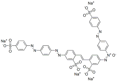 2-[2-[2-Sulfo-4-[[4-[(4-sulfophenyl)azo]phenyl]azo]phenyl]ethenyl]-5-[[4-[(4-sulfophenyl)azo]phenyl]-ONN-azoxy]benzenesulfonic acid tetrasodium salt CAS#: 72869-20-6