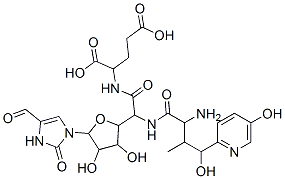 2-[[2-[[2-amino-4-hydroxy-4-(5-hydroxypyridin-2-yl)-3-methyl-butanoyl] amino]-2-[5-(4-formyl-2-oxo-3H-imidazol-1-yl)-3,4-dihydroxy-oxolan-2-y l]acetyl]amino]pentanedioic acid CAS#: 77368-60-6