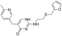 2-[[2-[(2-furylmethyl)thio]ethyl]amino]-5-[(6-methyl-3-pyridyl)methyl]-1H-pyrimidin-4-one CAS#: 72717-05-6