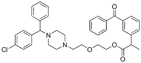 2-[2-[4-[(4-chlorophenyl)benzyl]piperazin-1-yl]ethoxy]ethyl 2-(3-benzoylphenyl)propionate CAS#: 75626-98-1