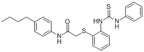 2-((2-[(ANILINOCARBOTHIOYL)AMINO]PHENYL)SULFANYL)-N-(4-BUTYLPHENYL)ACETAMIDE CAS#: 763118-53-2