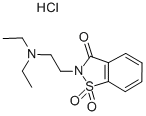 2-(2-(Diethylamino)ethyl)-1,2-benzisothiazol-3(2H)-one 1,1-dioxide hyd rochloride CAS#: 73698-51-8