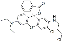 2-(3-Chloropropylamino)-3-chloro-6-diethylaminospiro[9H-xanthene-9,3'-phthalide] CAS#: 76579-18-5