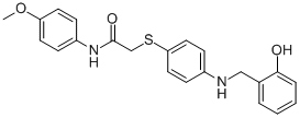 2-((4-[(2-HYDROXYBENZYL)AMINO]PHENYL)SULFANYL)-N-(4-METHOXYPHENYL)ACETAMIDE CAS#: 763126-32-5