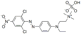[2-[[4-[(2,6-dichloro-4-nitrophenyl)azo]phenyl]ethylamino]ethyl]trimethylammonium hydrogen sulphate CAS#: 72828-75-2