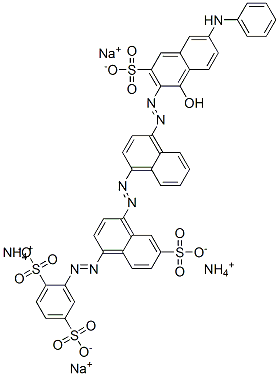 2-[[4-[[4-[[6-anilino-1-hydroxy-3-sulpho-2-naphthyl]azo]-1-naphthyl]azo]-6-sulpho-1-naphthyl]azo]benzene-1,4-disulphonic acid, ammonium sodium salt CAS#: 75150-14-0