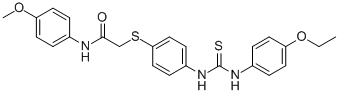 2-[(4-([(4-ETHOXYANILINO)CARBOTHIOYL]AMINO)PHENYL)SULFANYL]-N-(4-METHOXYPHENYL)ACETAMIDE CAS#: 763126-93-8
