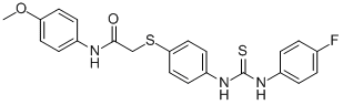 2-[(4-([(4-FLUOROANILINO)CARBOTHIOYL]AMINO)PHENYL)SULFANYL]-N-(4-METHOXYPHENYL)ACETAMIDE CAS#: 763127-10-2