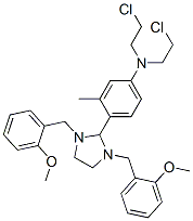 2-[4-[Bis(2-chloroethyl)amino]-o-tolyl]-1,3-bis(o-methoxybenzyl)imidazolidine CAS#: 73941-37-4