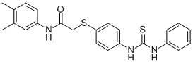 2-({4-[(anilinocarbothioyl)amino]phenyl}sulfanyl)-N-(3,4-dimethylphenyl)acetamide CAS#: 763128-88-7