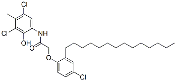 2-(4-chloro-2-tetradecylphenoxy)-N-(3,5-dichloro-2-hydroxy-4-methylphenyl)acetamide CAS#: 75202-24-3