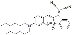 [2-[4-(dihexylamino)-2-methylbenzylidene]benzo[b]thien-3(2H)-ylidene]malononitrile S,S-dioxide CAS#: 74239-96-6