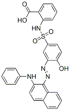 2-[[[4-hydroxy-3-[[2-(phenylamino)-1-naphthyl]azo]phenyl]sulphonyl]amino]benzoic acid CAS#: 79817-64-4