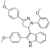 2-(4-methoxyphenyl)-3-[2-(2-methoxyphenyl)-5-(4-methoxyphenyl)-3,4-dih ydropyrazol-3-yl]-1H-indole CAS#: 76195-68-1