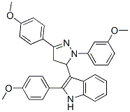 2-(4-methoxyphenyl)-3-[2-(3-methoxyphenyl)-5-(4-methoxyphenyl)-3,4-dih ydropyrazol-3-yl]-1H-indole CAS#: 76195-69-2