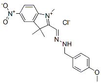 2-[[(4-methoxyphenyl)methylhydrazono]methyl]-1,3,3-trimethyl-5-nitro-3H-indolium chloride CAS#: 72906-18-4