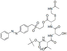 2-[[[4-(phenylazo)phenyl]methyl]sulphonyl]ethyl S-(acetamidomethyl)-N-[N-[N-(tert-butoxycarbonyl)-L-threonyl]-L-seryl]-L-cysteinate CAS#: 76408-60-1