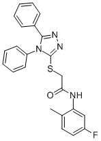 2-[(4,5-DIPHENYL-4H-1,2,4-TRIAZOL-3-YL)SULFANYL]-N-(5-FLUORO-2-METHYLPHENYL)ACETAMIDE CAS#: 763126-04-1
