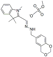2-[(4H-1,3-benzodioxin-6-ylmethylhydrazono)methyl]-1,3,3-trimethyl-3H-indolium methyl sulphate CAS#: 77536-70-0